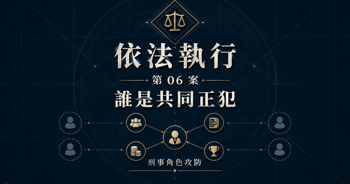 依法執行第 06 案：誰是共同正犯