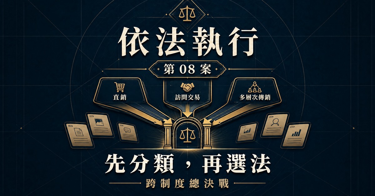 依法執行第 08 案：先分類，再選法
